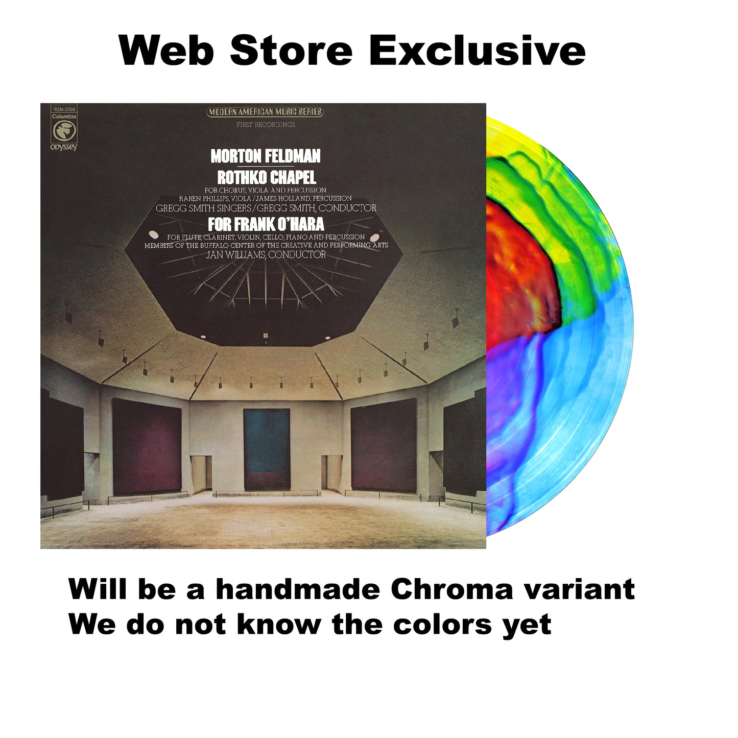 Morton Feldman Rothko Chapel/For Frank O'Hara Vinyl Colored LP
