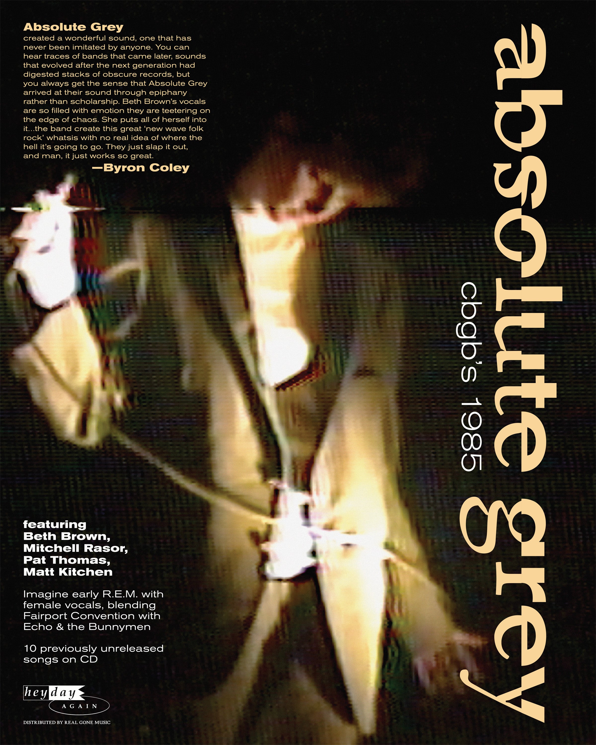 Absolute Grey live at CBGB's 1985 CD – Real Gone Music